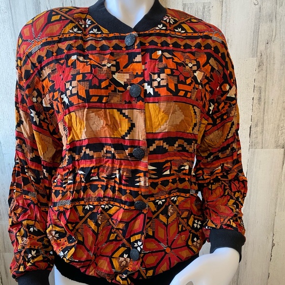 Vintage Print Bomber Jacket - Picture 1 of 6